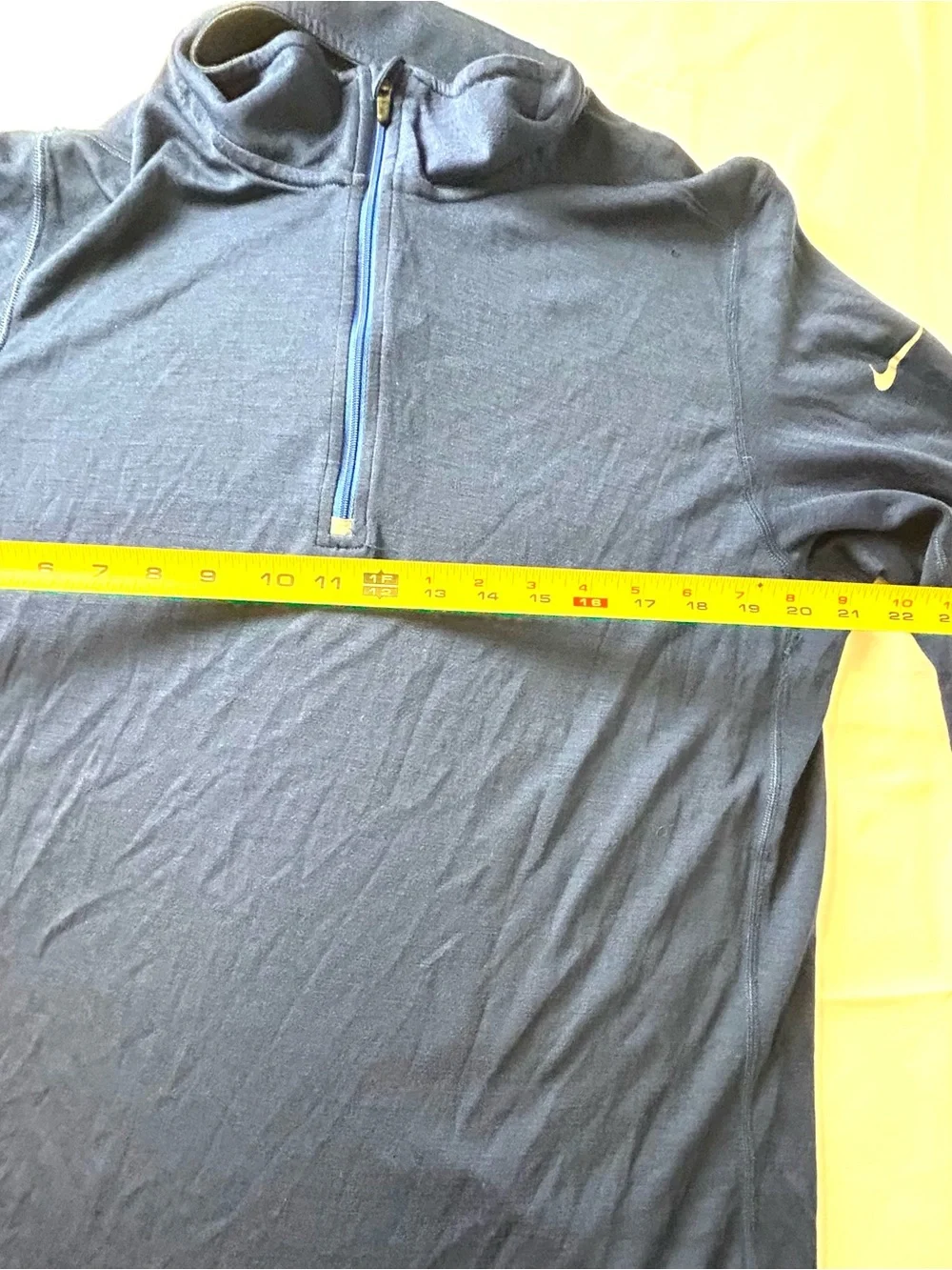 Nike Dri-Fit Men's Blue Long Sleeve 1/4 Zip Lightweight Activewear Top Size XL